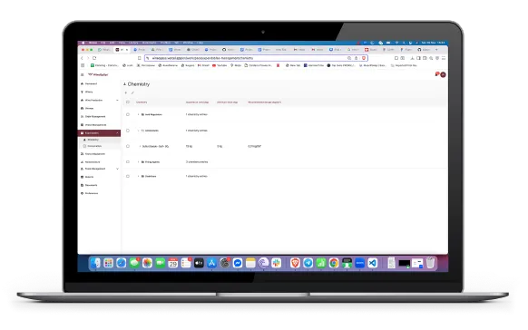 Consumables — WineOpSys dashboard