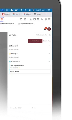 Wineopsys reports and compliance registers shown on a laptop