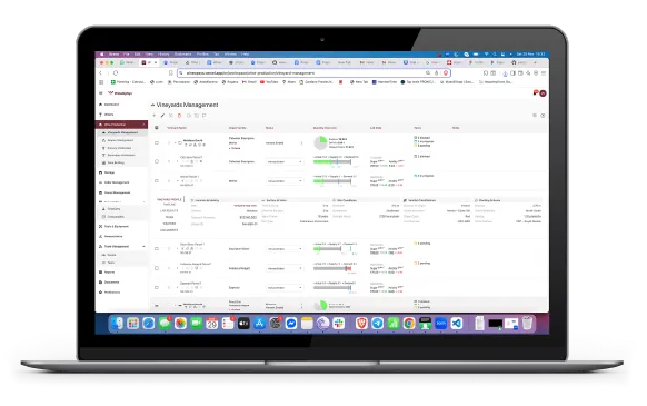 Vineyard Management — WineOpSys dashboard